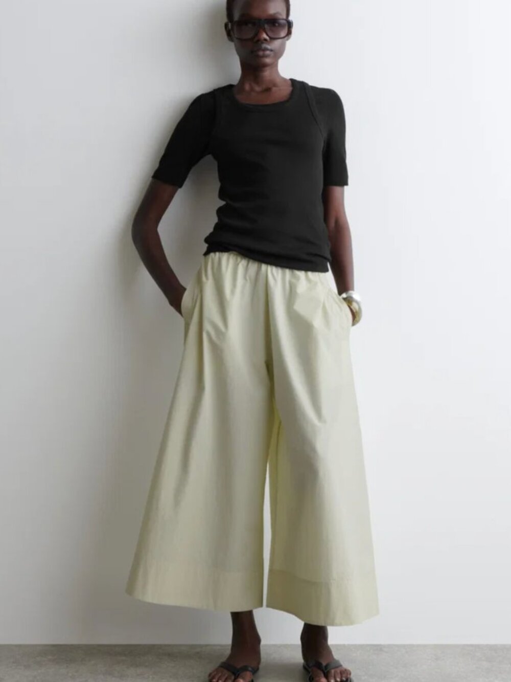 COS Voluminous Culottes Wide Leg Cotton Pants, US 14